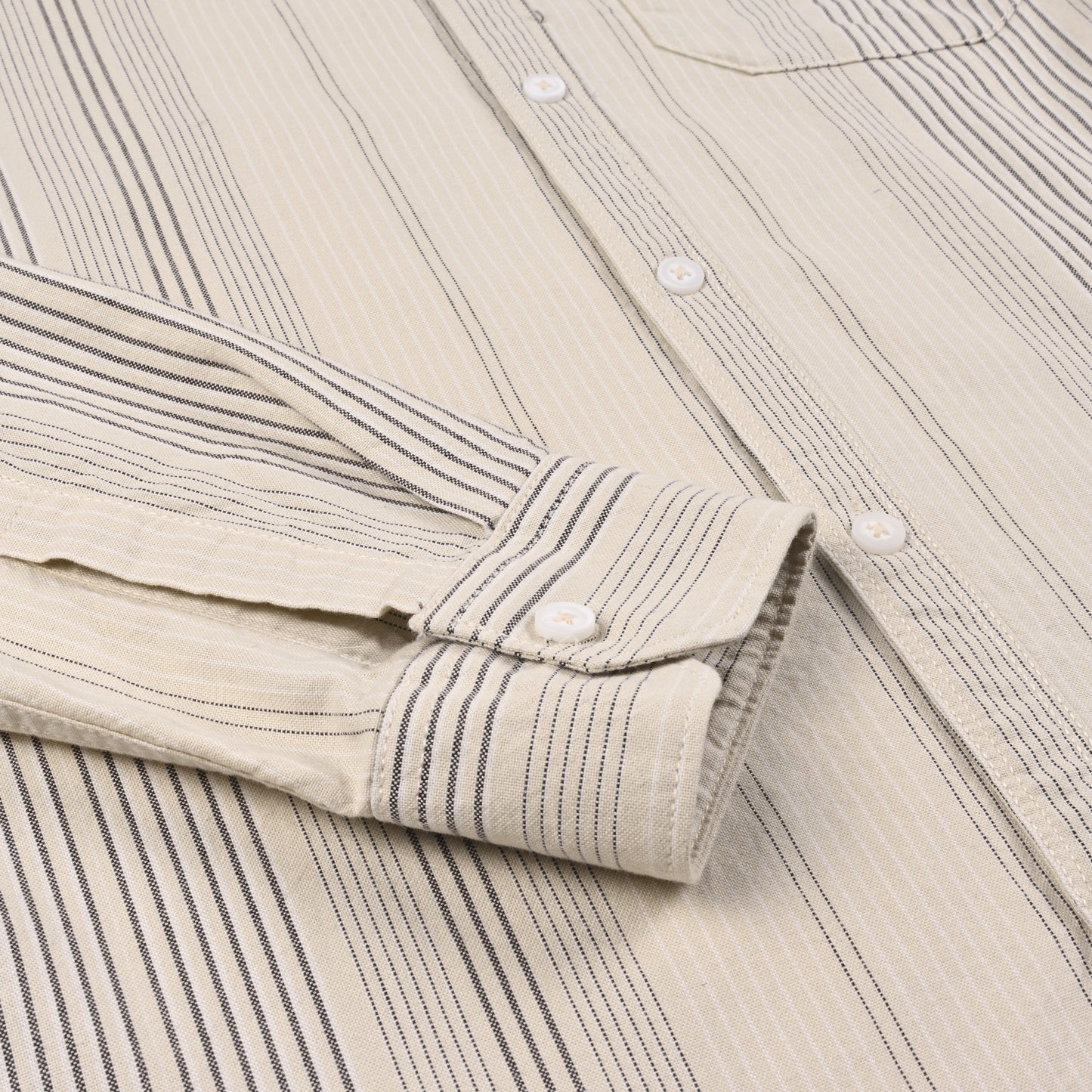 Men’s Cotton Blend Striped Shirt with Full Sleeve