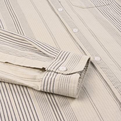 Men’s Cotton Blend Striped Shirt with Full Sleeve
