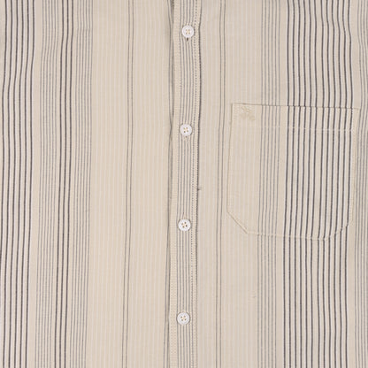 Men’s Cotton Blend Striped Shirt with Full Sleeve