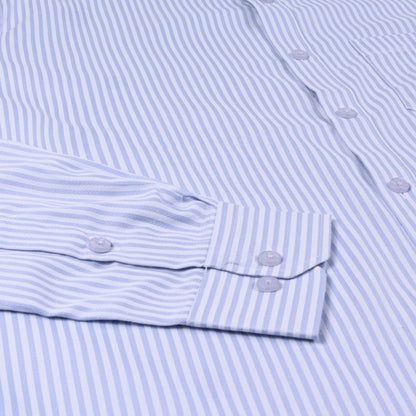 Men’s Cotton Blend Striped Shirt with Full Sleeves