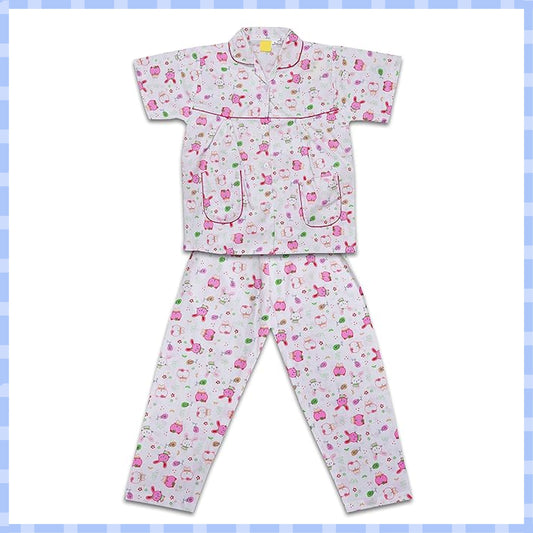 Unisex Printed Top and Bottom Pyjamas Night Dress