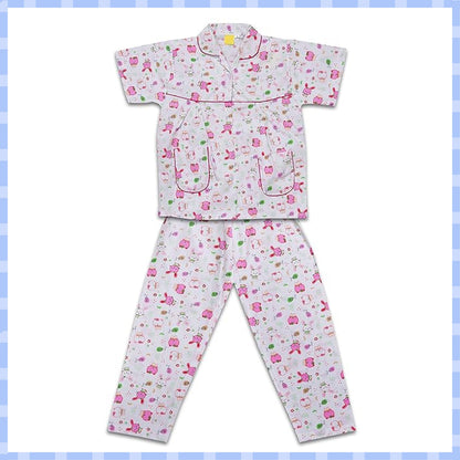 Unisex Printed Top and Bottom Pyjamas Night Dress