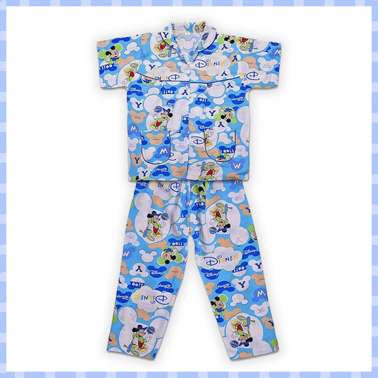 Unisex Printed Top and Bottom Pyjamas Night Dress