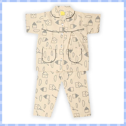 Unisex Printed Top and Bottom Pyjamas Night Dress - Wish Karo - photo 1