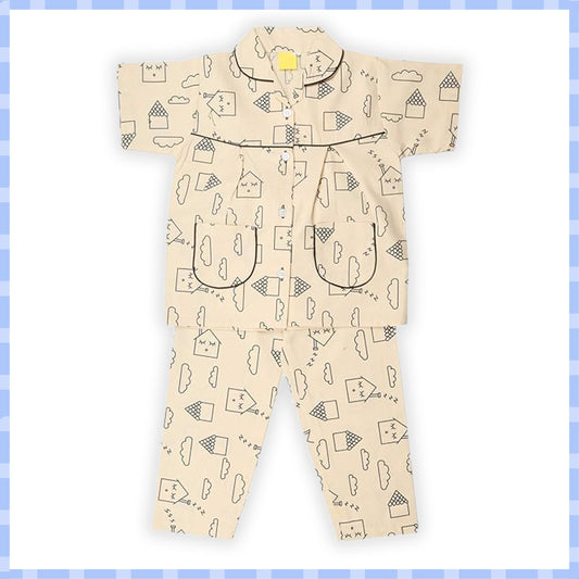 Unisex Printed Top and Bottom Pyjamas Night Dress - Wish Karo - photo 1