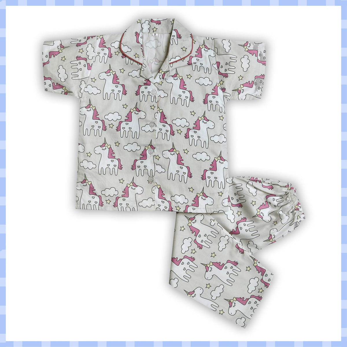 Unisex Printed Top and Bottom Pyjamas Night Dress - Wish Karo - photo 1