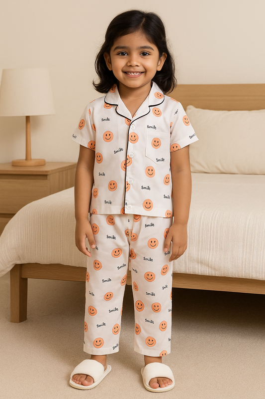 Unisex Printed Top and Bottom Pyjamas Night Dress