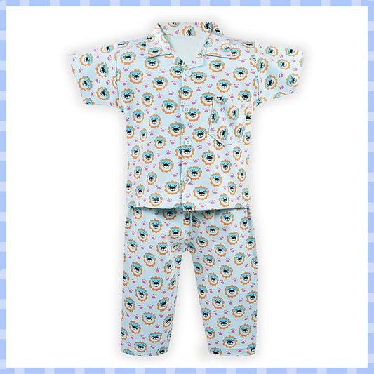 Unisex Printed Top and Bottom Pyjamas Night Dress