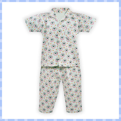 Unisex Printed Top and Bottom Pyjamas Night Dress