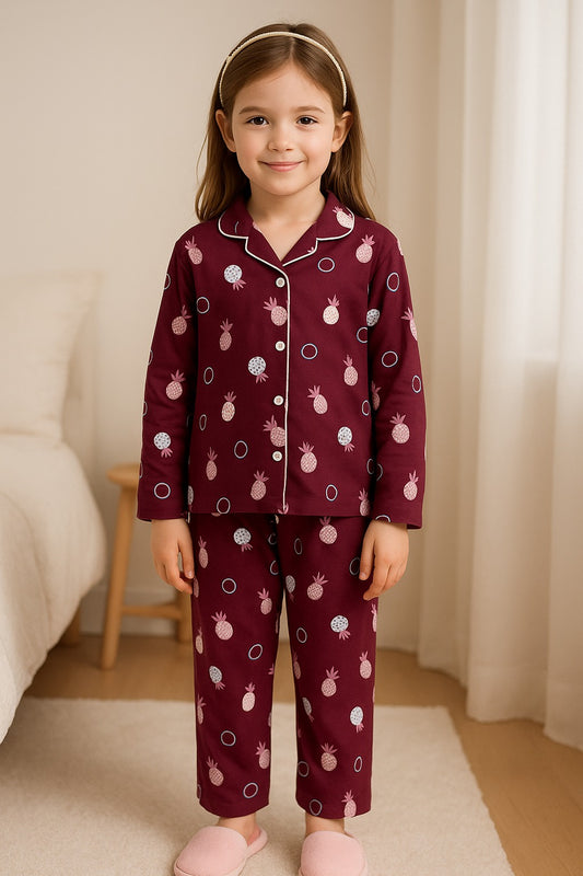 Unisex Printed Top and Bottom Pyjamas Night Dress