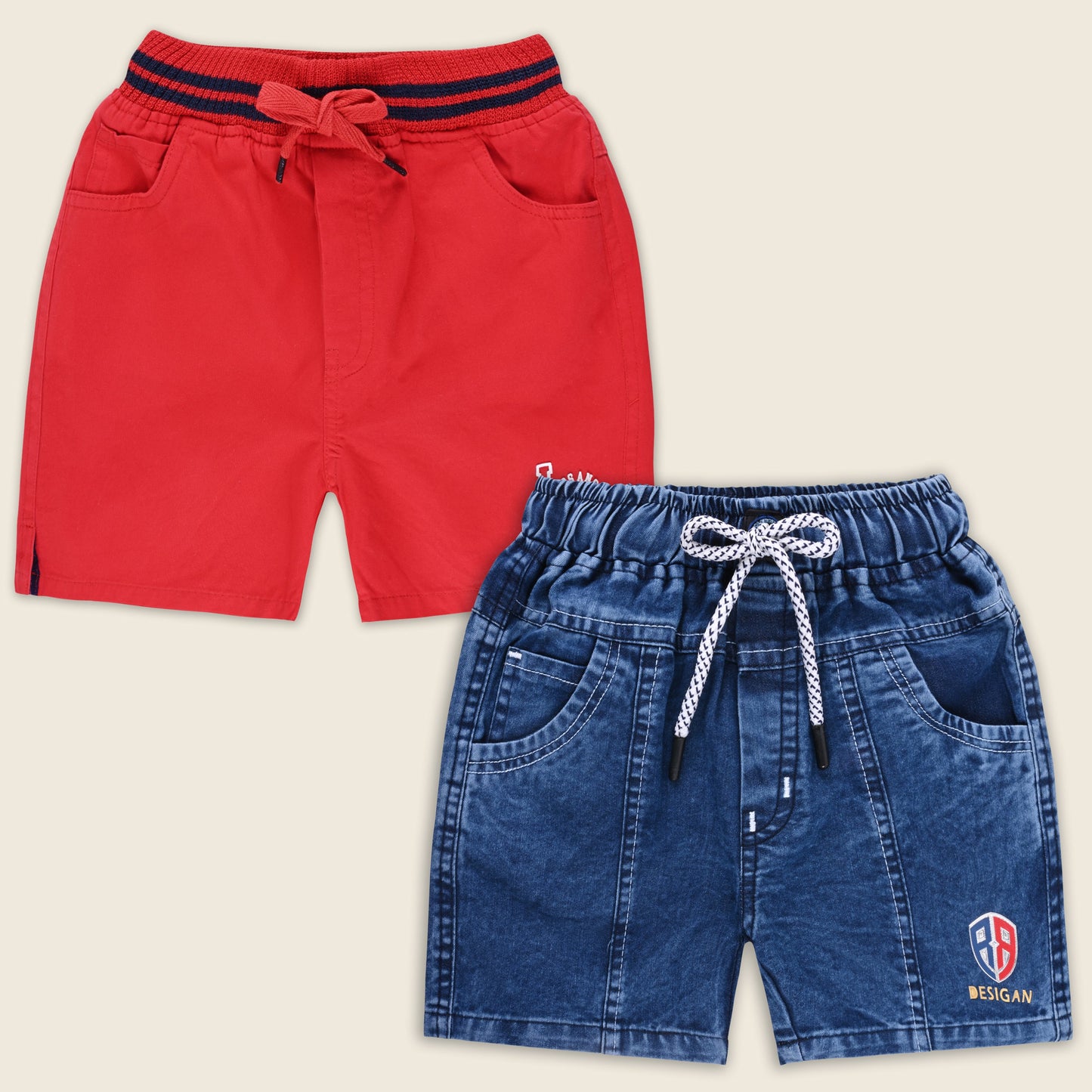 Boys Cotton Summer Shorts Combo