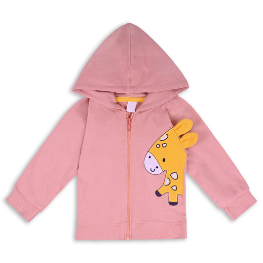 Buy Pink Unisex Cotton Sweatshirt | Best Hoodies for Baby Boys Online | Kids Hoodies Under 599