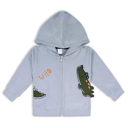 Buy grey Unisex Cotton Sweatshirt Online | Best Hoodies for Boys | Kids Hoodies Under 599