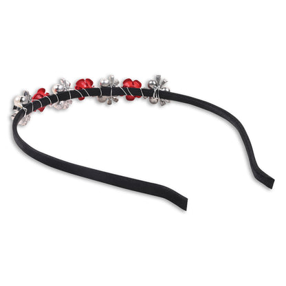 Red and white  Imitation Pearl Hairband