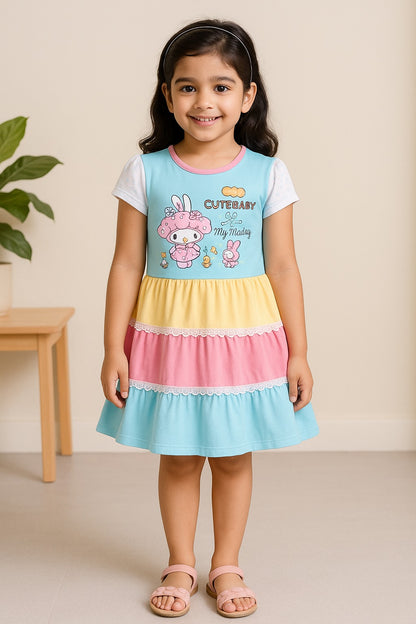 Baby Girls Casual Wear Frock Dress at Wholesale Price