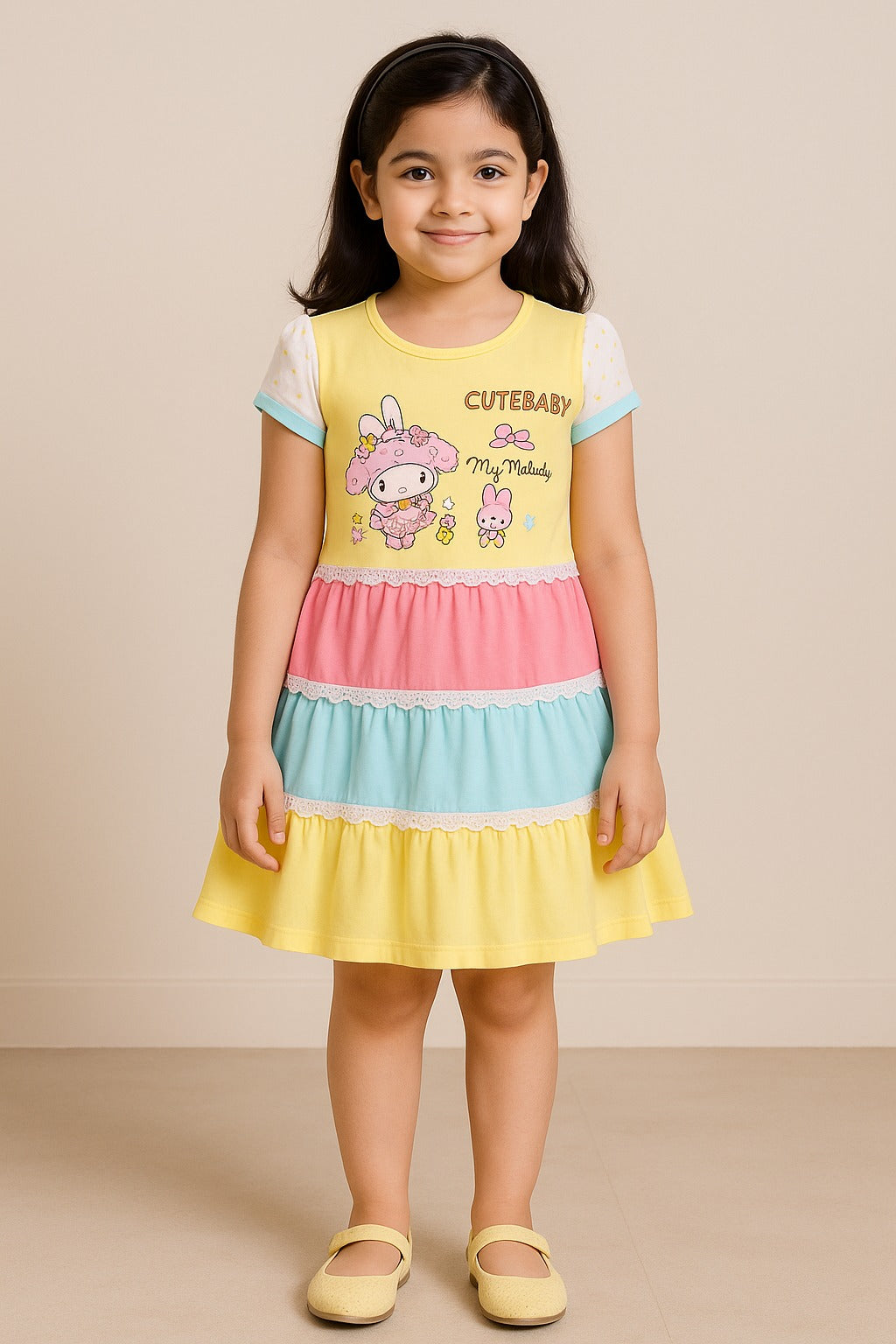 Baby Girls Casual Wear Frock Dress at Wholesale Price