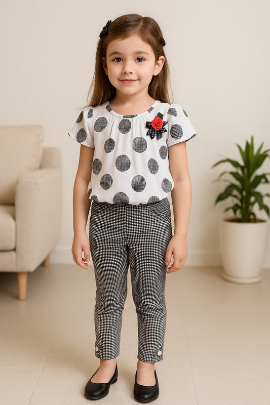 Wish Karo Baby Girls Top and Pant Dress For Girls-(csl328gry) - Wish Karo - photo 1