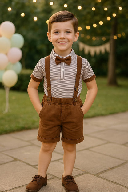 Wish Karo Baby Boys Dungaree Dress For Boys-(bt103bwn)