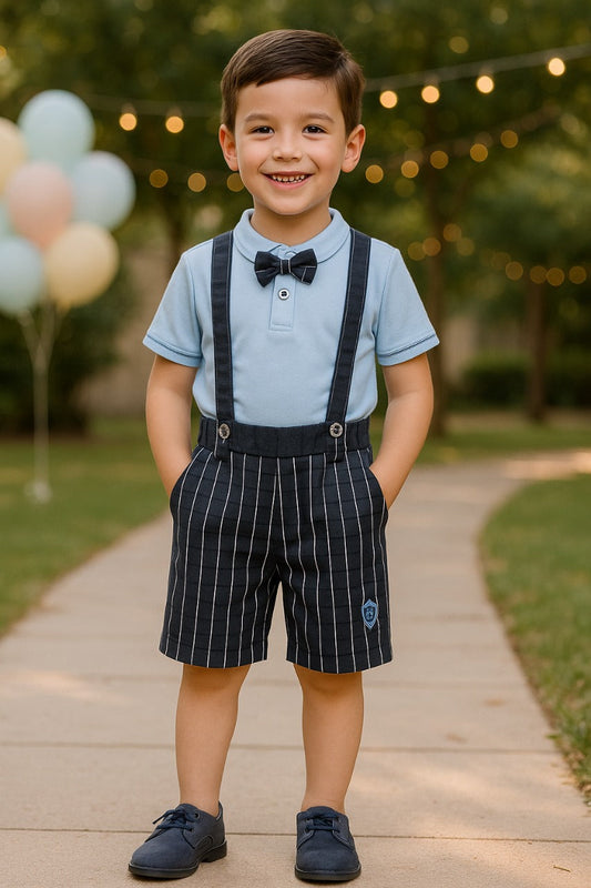 Wish Karo Baby Boys Dungaree Dress For Boys-(bt102blu) - Wish Karo - photo 1