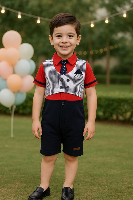 Wish Karo Baby Boys Rompers-(bt109rd) - Wish Karo - photo 1