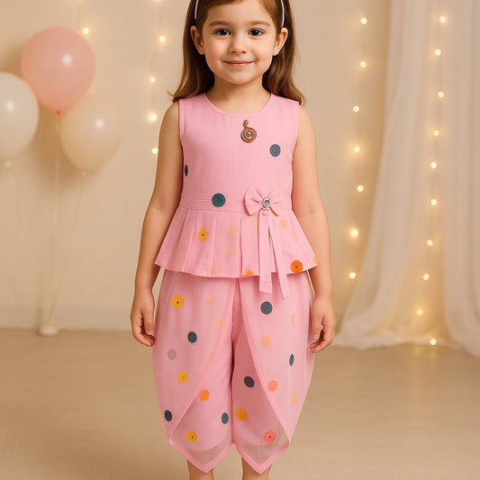 Wish Karo Baby Girls Top and Dhoti Pant Dress For Girls - Wish Karo