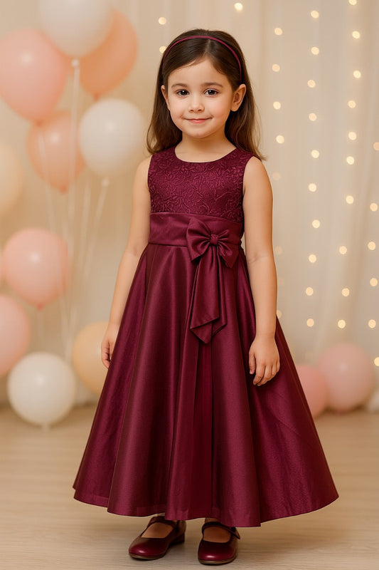 Women Partywear Long Dress Gown DN - (LF138)-ppl - Wish Karo - photo 1
