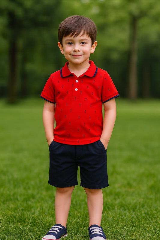 Wish Karo Unisex T-shirts-Shorts for Baby Boys- Girls Clothing Sets-(bt67rd) - Wish Karo - photo 1