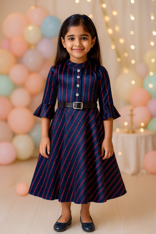 Girls Embroidered Full Length Dress - Wish Karo - photo 1