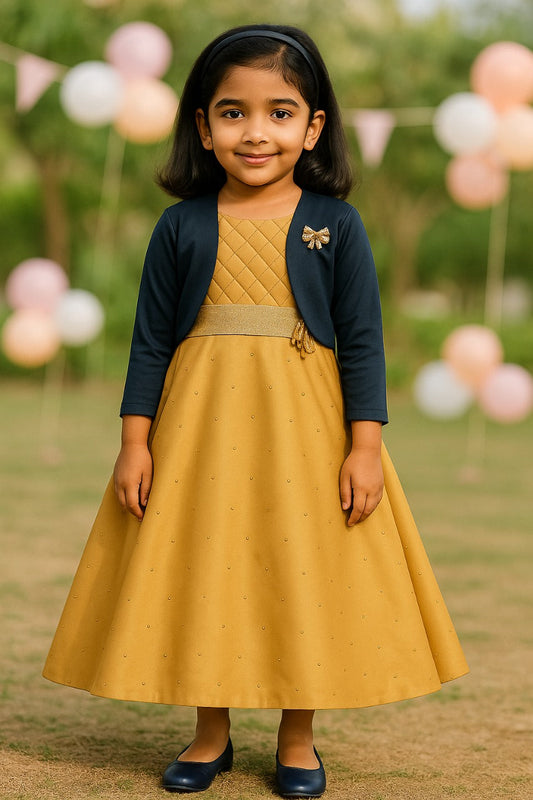 Wish Karo Baby Girls Partywear Frocks Dress For Girls (fe2784bwn) - Wish Karo