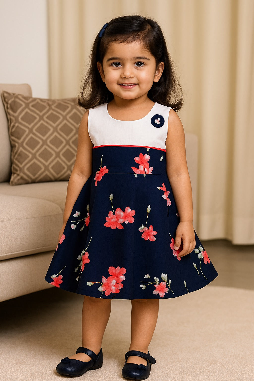 Baby Girls Midi/Knee Length Casual Dress at wholesale price | B2B bulk girls casual dress