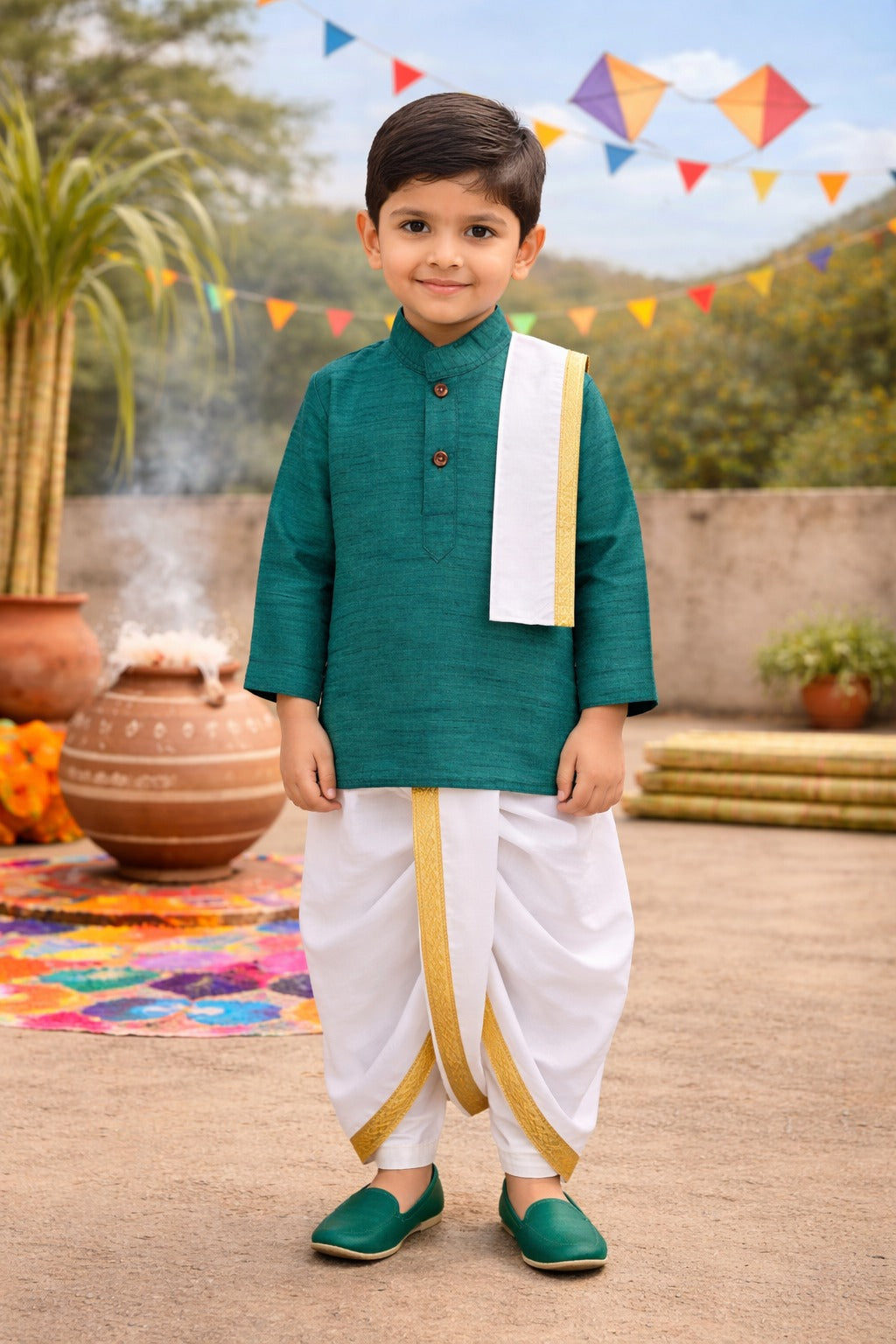 Boys Traditional Kurta & Dhoti Set eth021