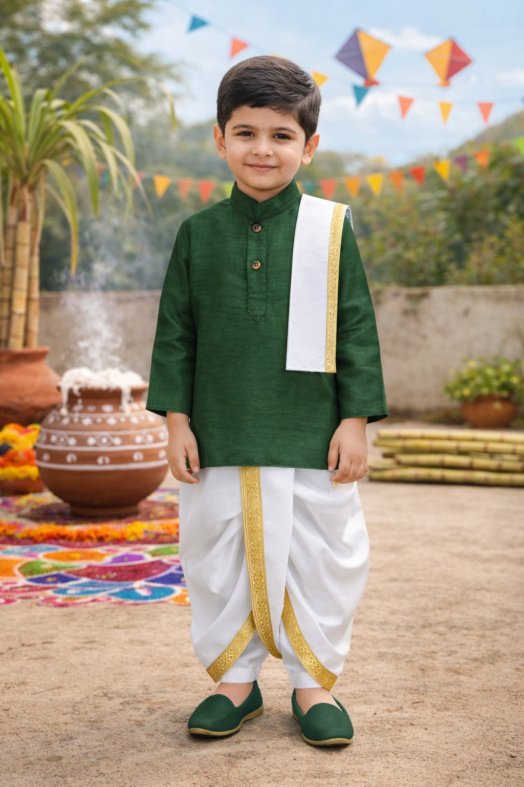 Boys Traditional Kurta & Dhoti Set eth021