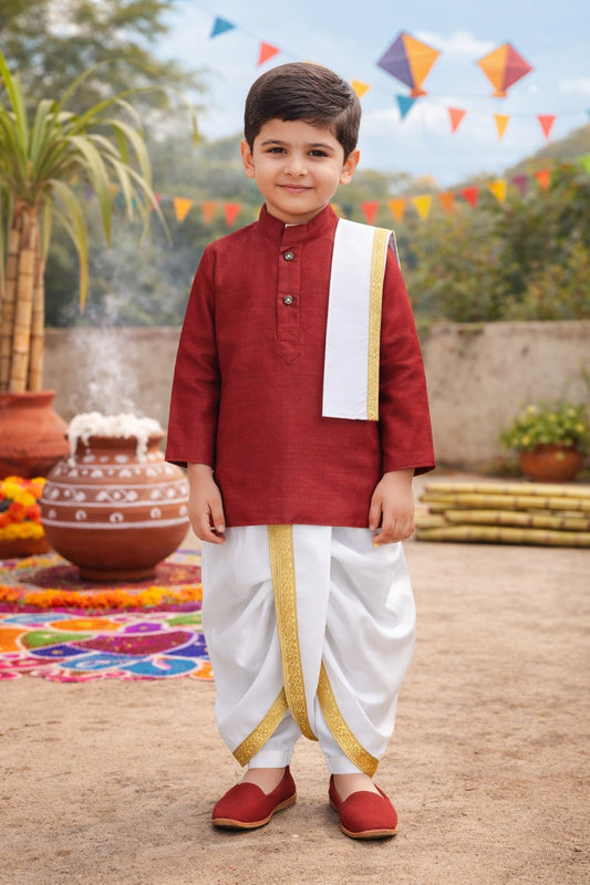 Boys Traditional Kurta & Dhoti Set eth021