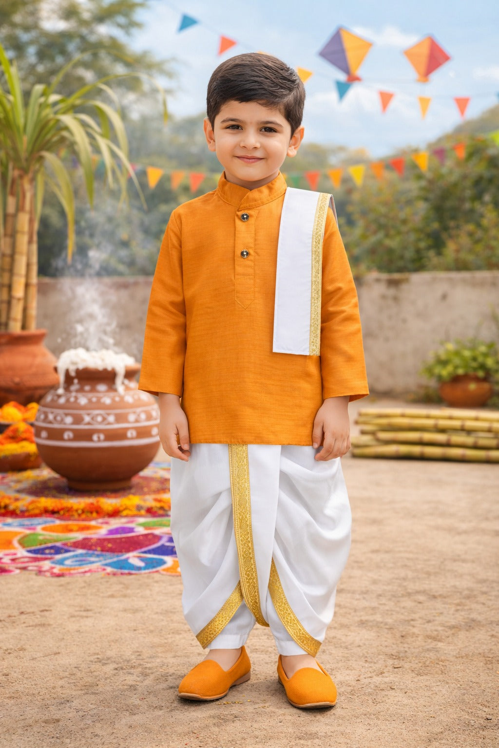 Boys Traditional Kurta & Dhoti Set eth021