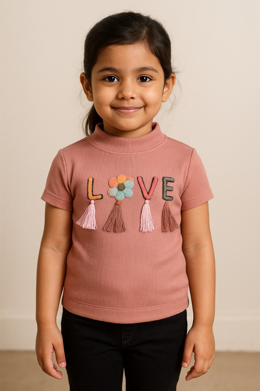 Girls Embroidered Girls T-Shirt
