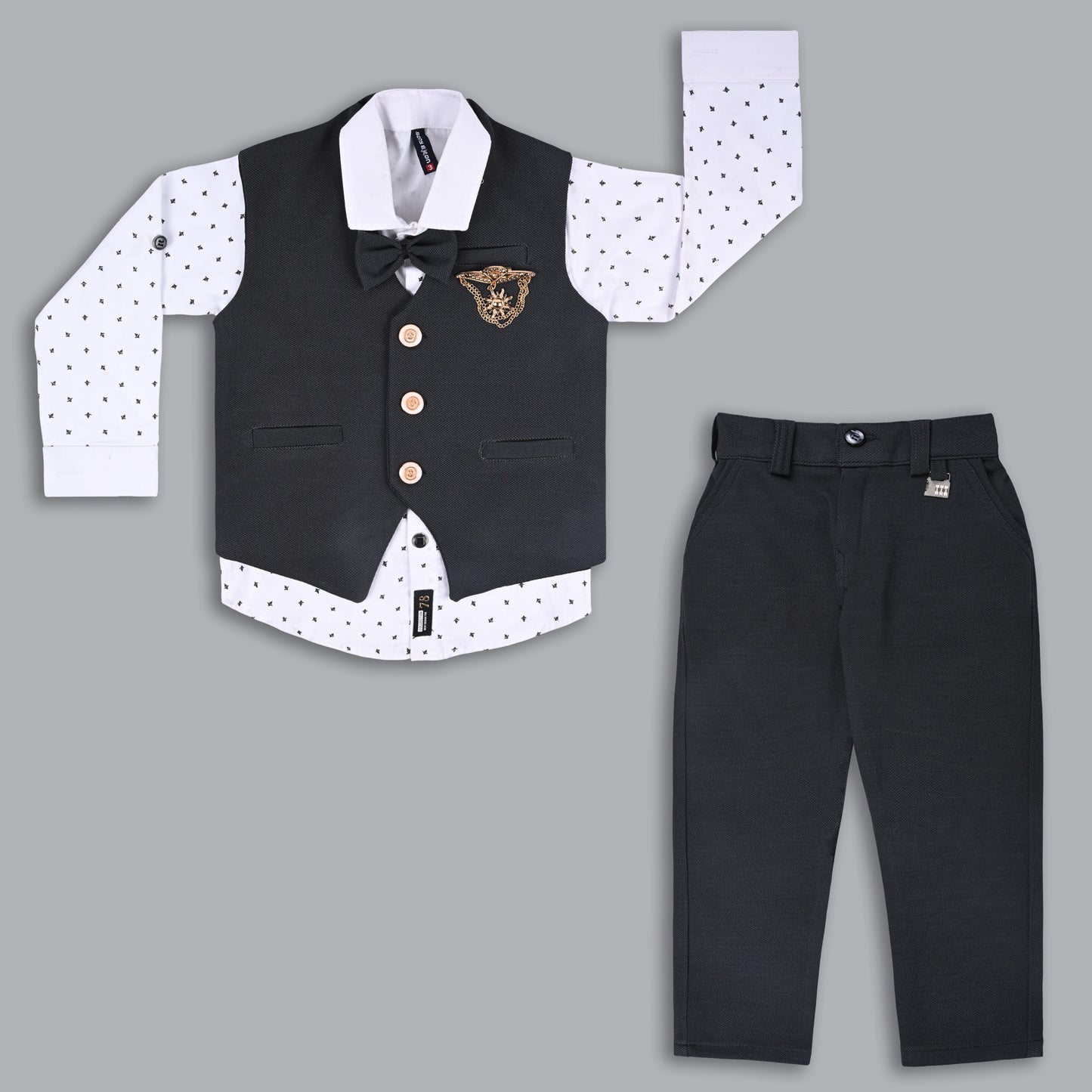 Shirt With Waistcoat And Pant For Boys