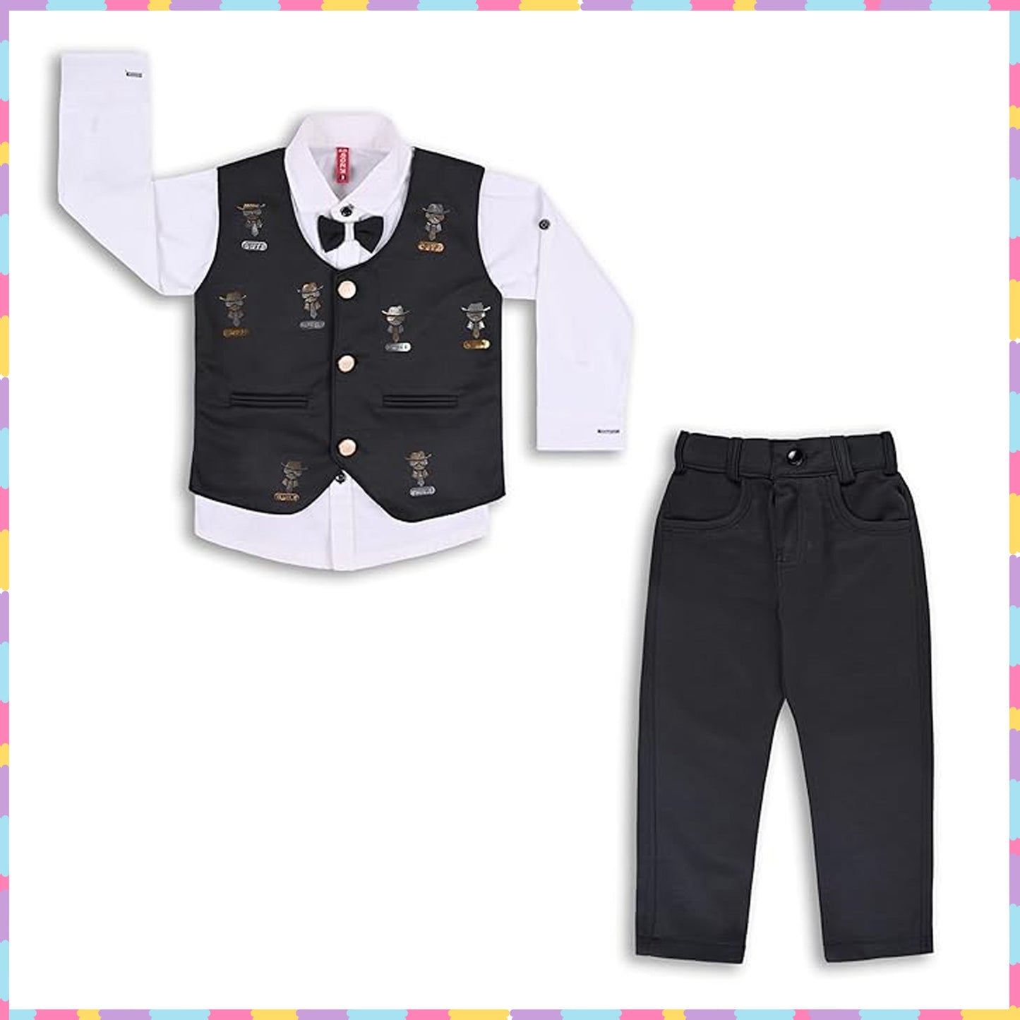 Shirt With Waistcoat And Pant For Boys