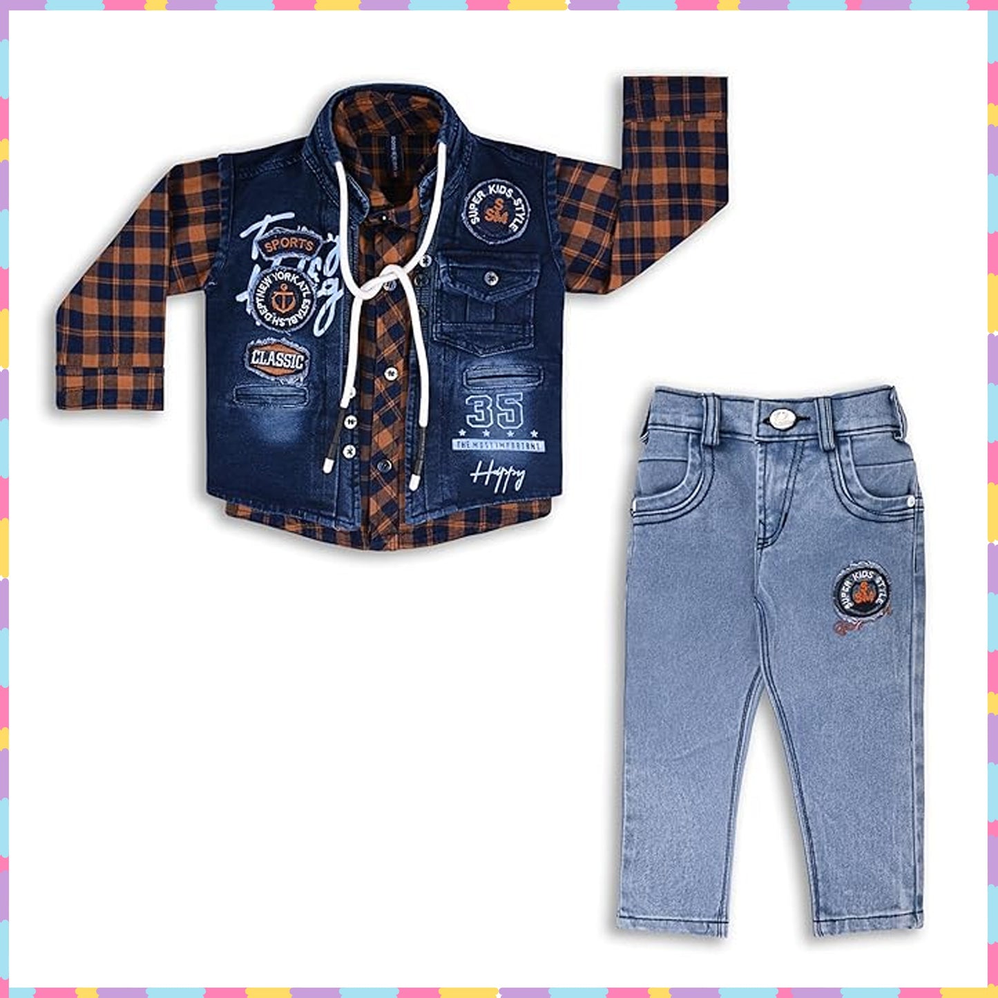 Shirt With Waistcoat And Pant For Boys