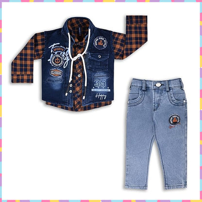 Shirt With Waistcoat And Pant For Boys