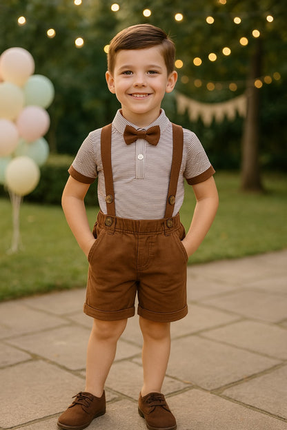 Baby Boys Dungaree Dress For Boys-(bt103bwn)