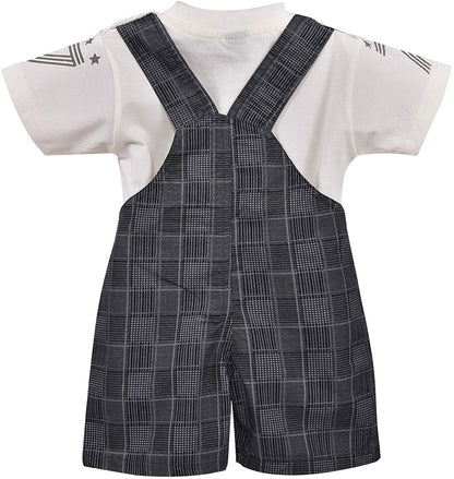 Baby Boys Dungaree Dress For Kids-(bt47gry)