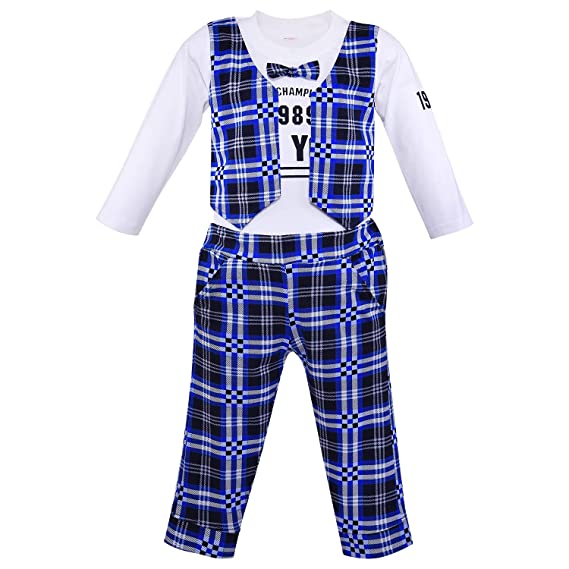 Baby Boys T-Shirt And Pant For Boys-(bt503blu)