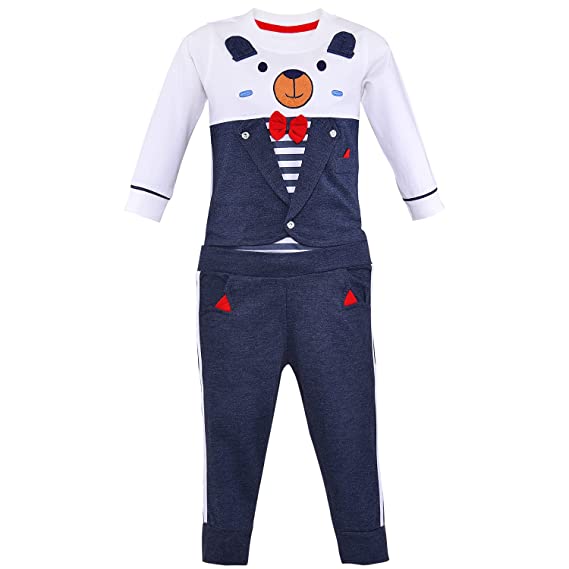 Baby Boys T-Shirt and Pant Clothing Set For Boys-(bt505blu)