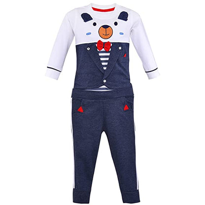 Baby Boys T-Shirt and Pant Clothing Set For Boys-(bt505blu)