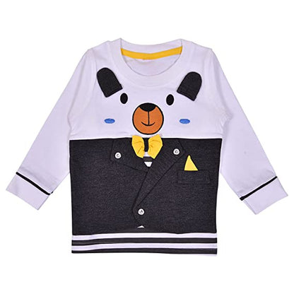 Baby Boys T-Shirt and Pant Clothing Set For Boys-(bt505gry)