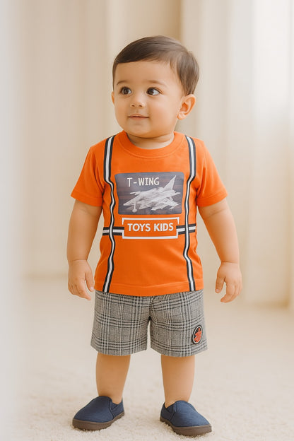Clothing Set Boys T-Shirt and Short-(bt52org)