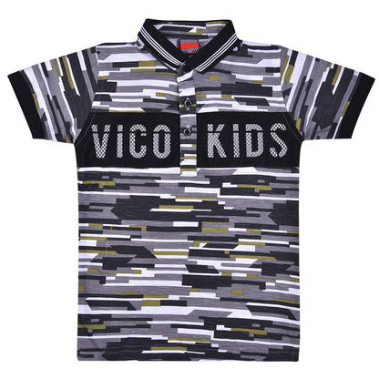 Boys T-Shirt and Short Clothing Set-(bt58) (Grey)