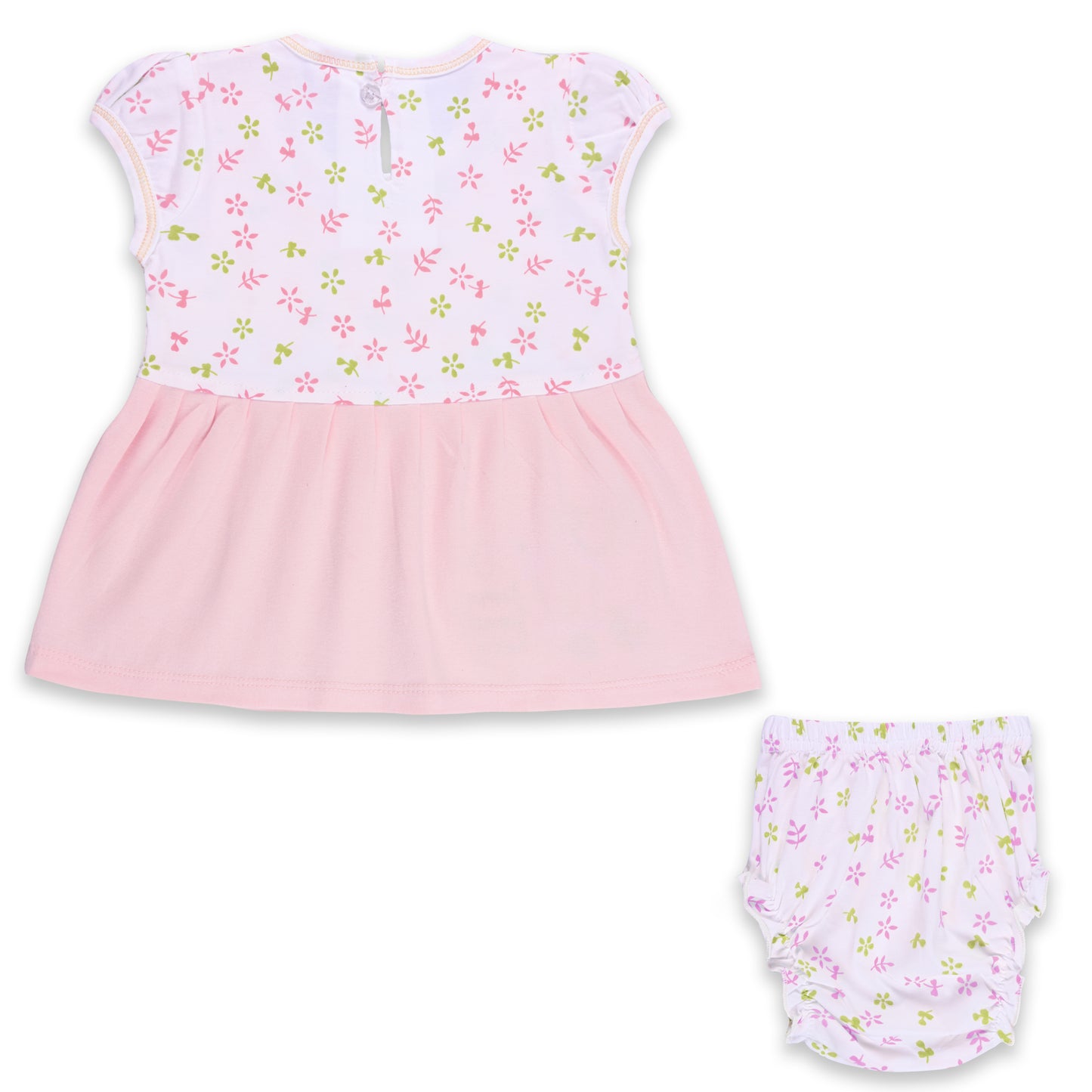 Girls Embroidered Sleeveless Frock dress comes with brief bt725