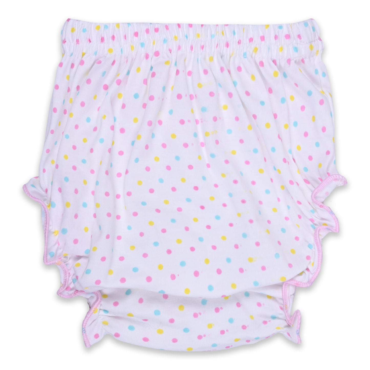 Girls Embroidered Puff Sleeve Frock Dress comes with Brief bt732