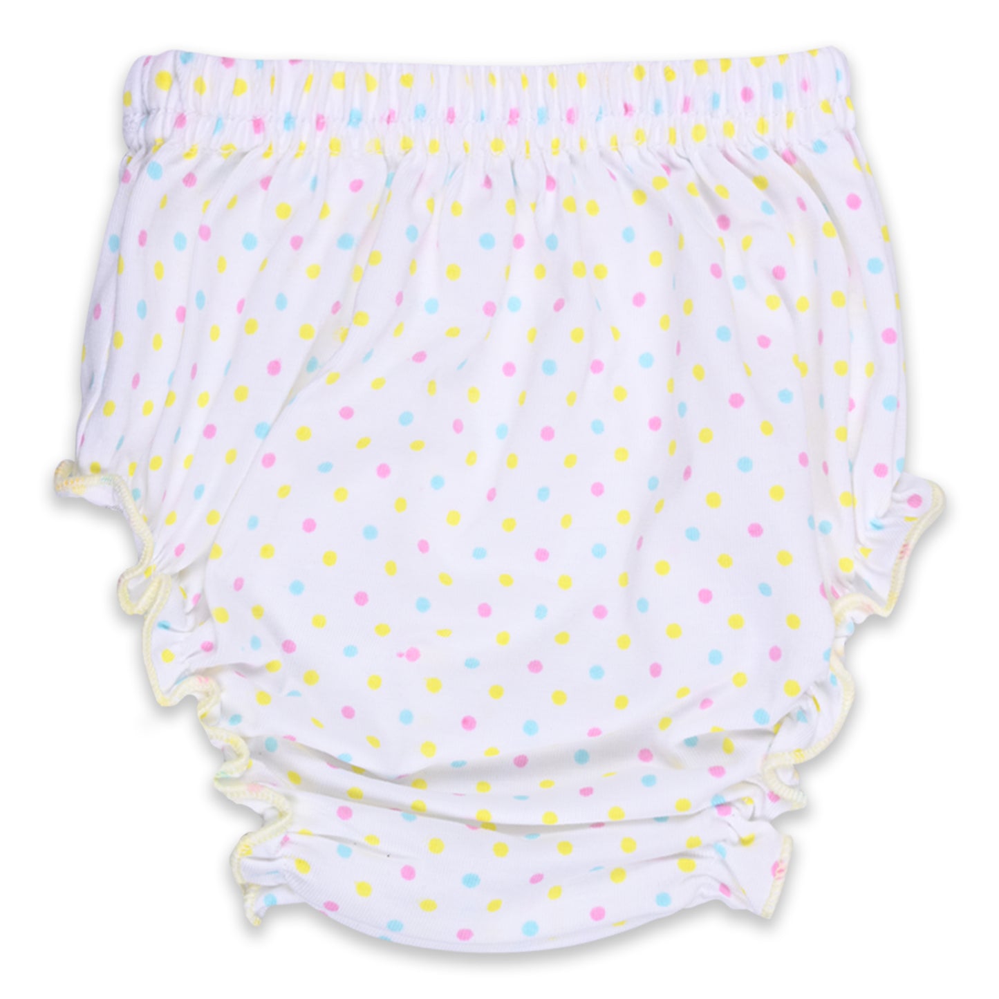 Girls Embroidered Puff Sleeve Frock Dress comes with Brief bt732